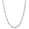14kt White Gold Figaro Chain 22 inch Lobster Clasp I99377