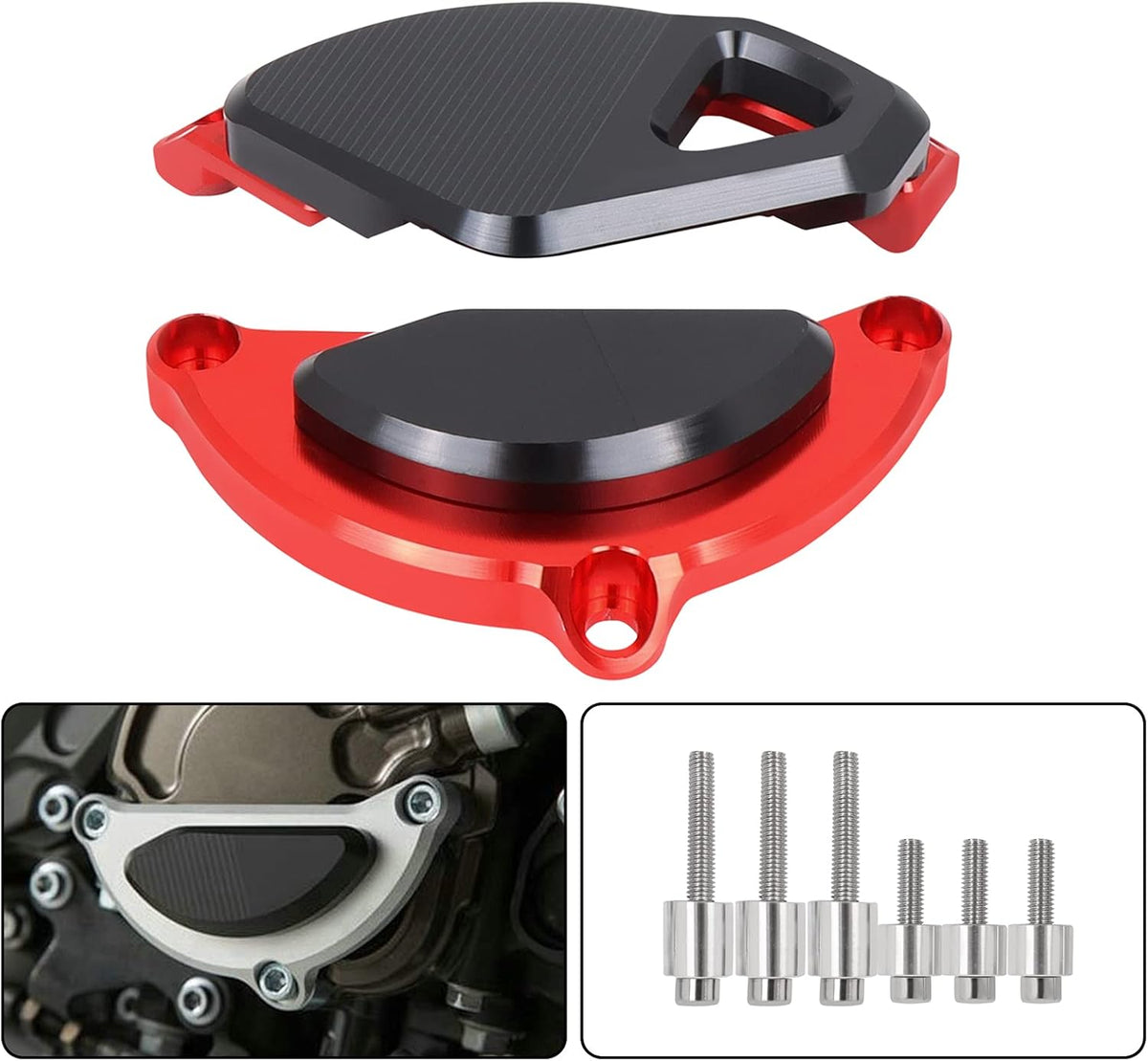 Engine Guard Cover Frame Protector for Yamaha MT10 2016-2019 Red Pack of 2 L3256