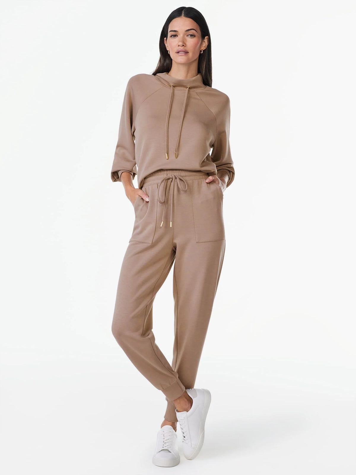 Women's Scuba Knit Funnel Neck Sweatshirt P889