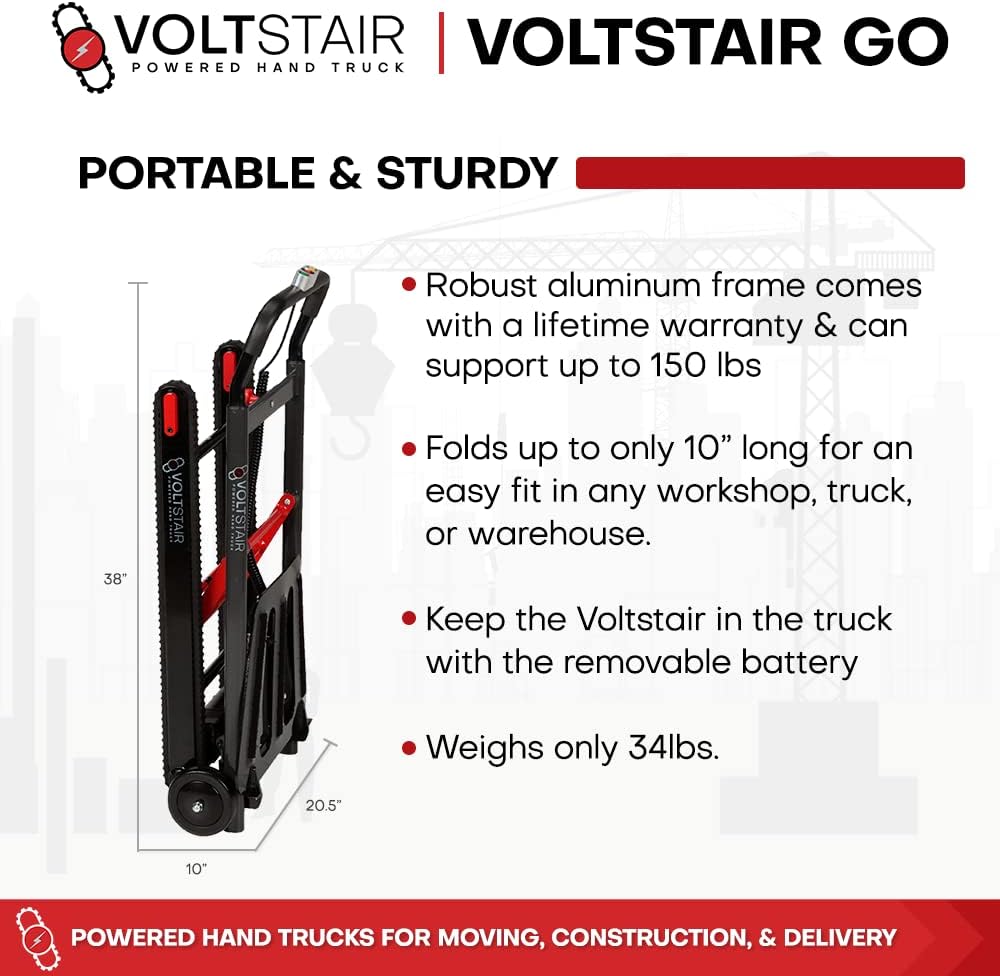 Portable Electric Stair Climbing Hand Truck with 150lb. Lift Capacity G9977