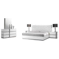 White 5-Piece Engineered Wood Cal King Bedroom Set I3841