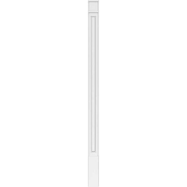 Raised Panel PVC Pilaster with Decorative Capital and Base (Pair) F323