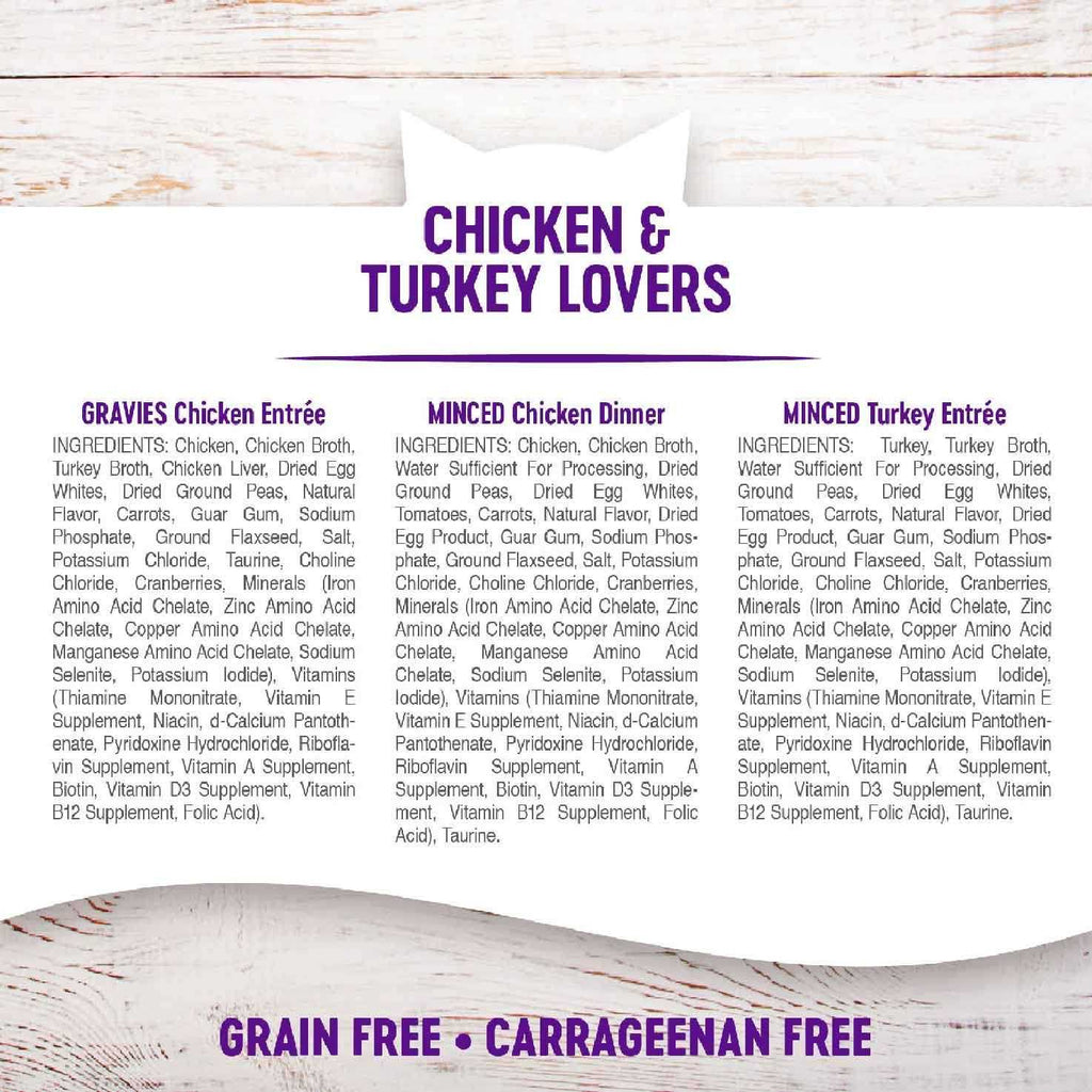 Chicken & Turkey Wet Adult Cat Food Variety Pack Z135