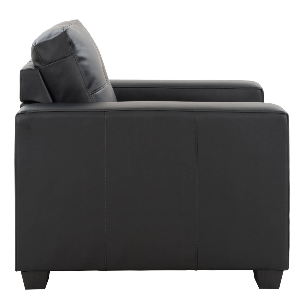 Tufted Bonded Leather Club Chair P137