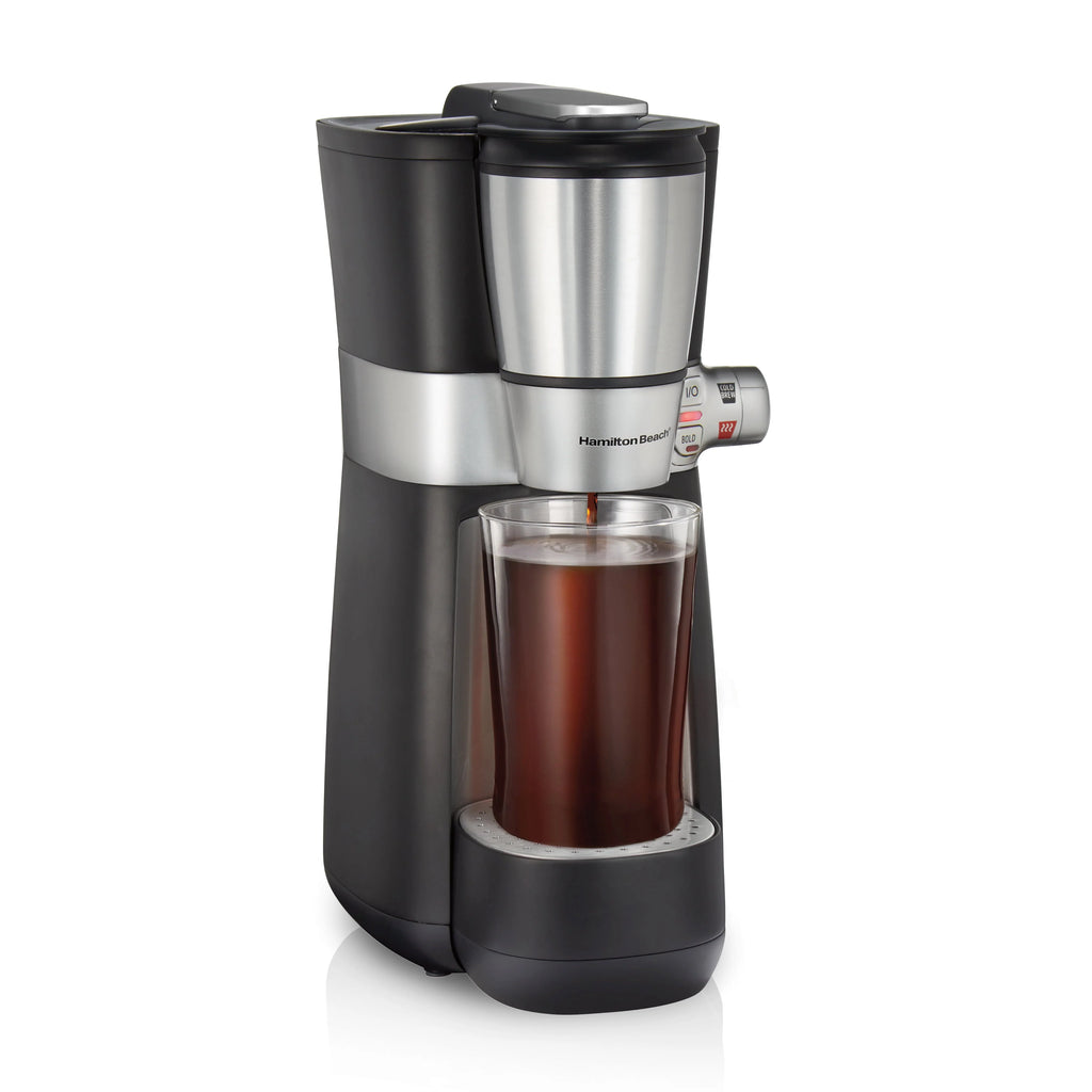 Cold Brew & Hot Coffee Maker, Single Serve, 16 oz, Black E5425