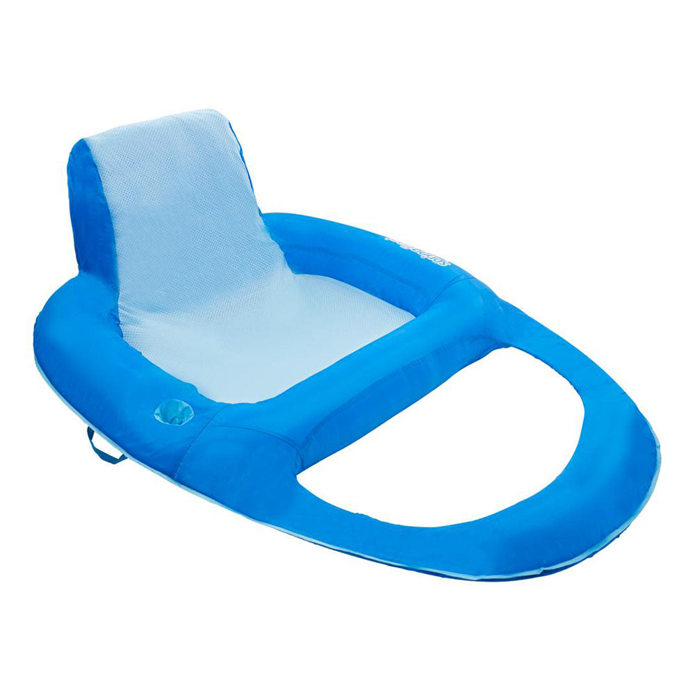 Dark & Light Blue Inflatable Floating Chair with Cup Holder (2 Pack) L509