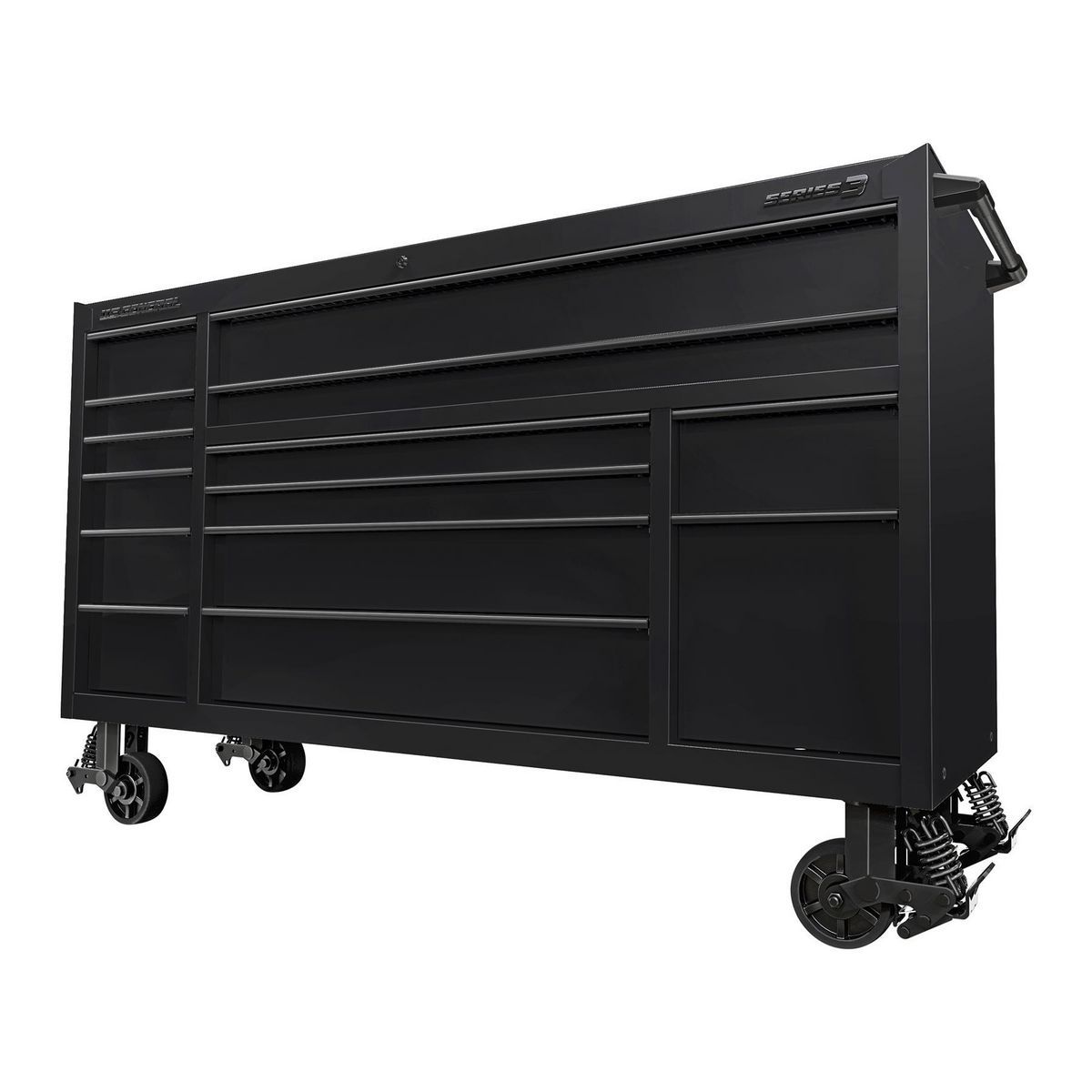 72 in. x 22 in. Slate Gray Triple-Bank Roll Cab R18437