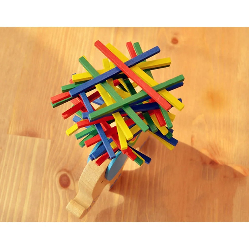 Wooden Stackable Building Blocks Set Balancing Games Educational Toys D424