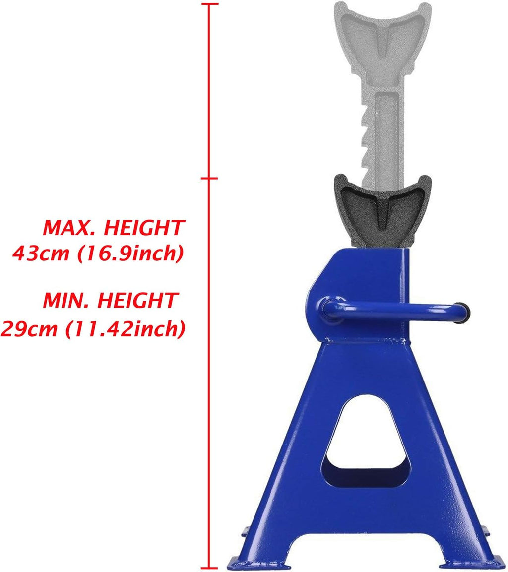 Jack Stands Set of 4PCS, Heavy Duty Steel Adjustable Height 6 Ton C61072