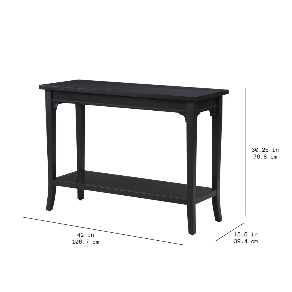 Console Table with Lower Shelf and Solid Wood Frame D10195