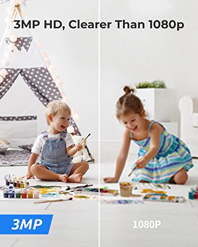 3MP HD Indoor WiFi Pan Tilt Security Camera 2 Pack H3824