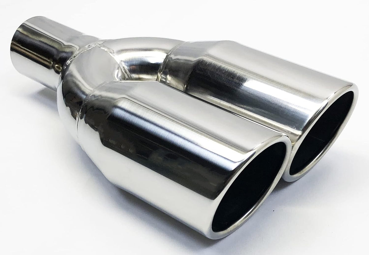 Dual Round Stainless Steel Exhaust Tip Pack of 2 Z874567
