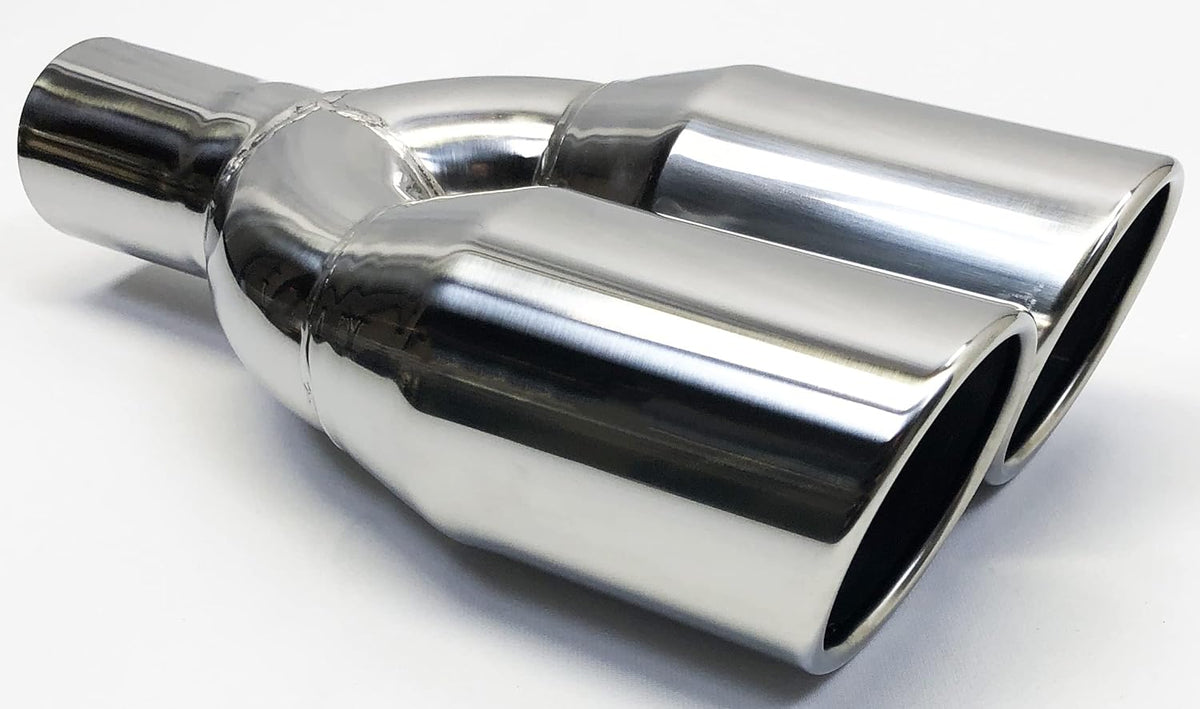 Dual Round Stainless Steel Exhaust Tip Pack of 2 Z874567