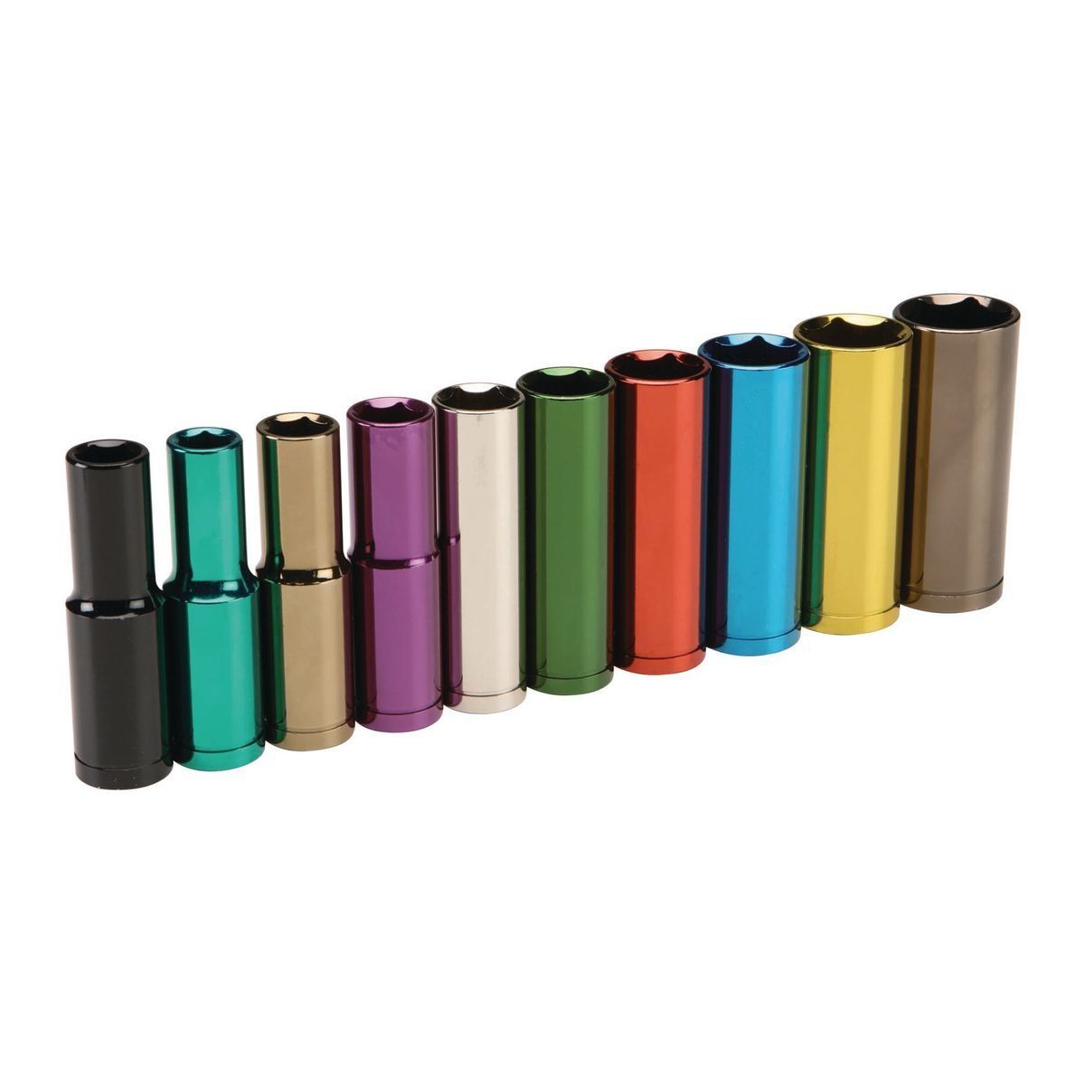 1/2 in. Drive SAE Color-Coded Deep Socket Set, 10-Piece T1708