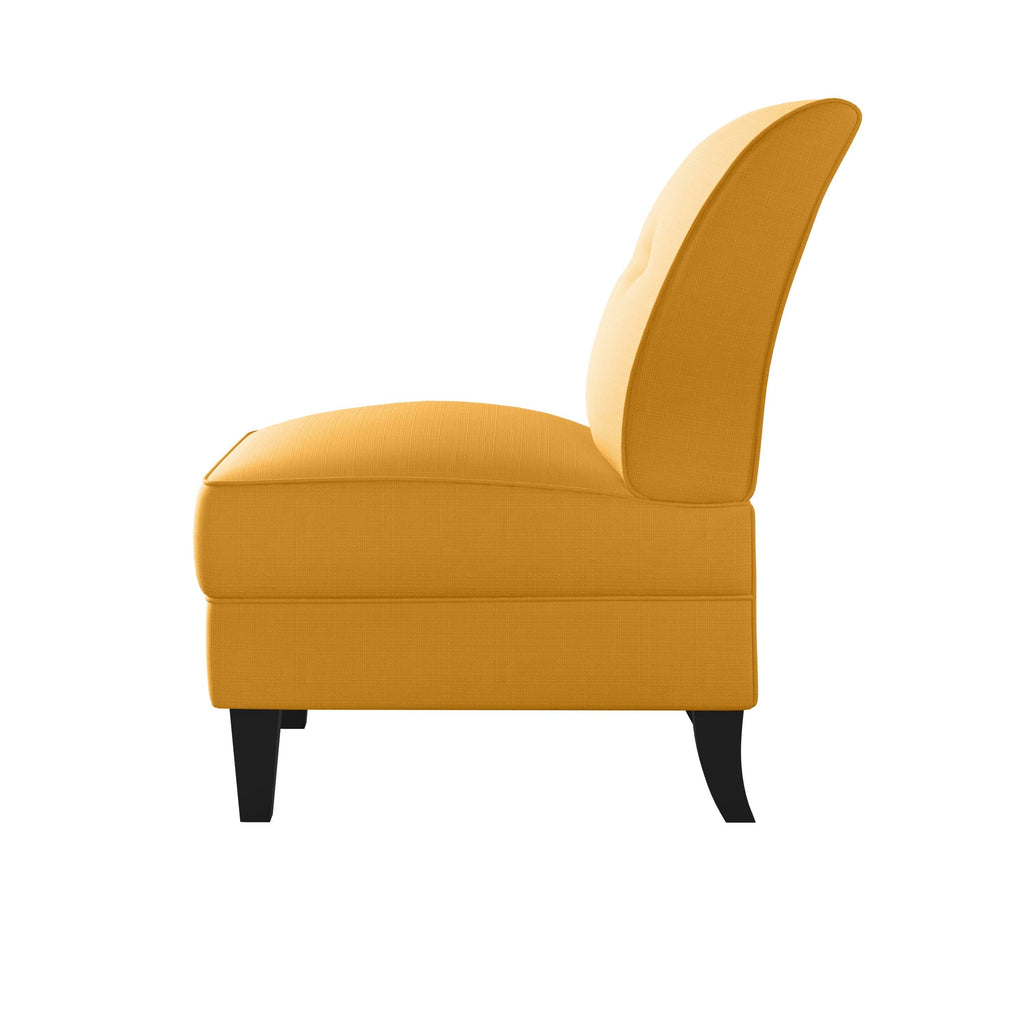 Orange Linen Armless Chair O8690