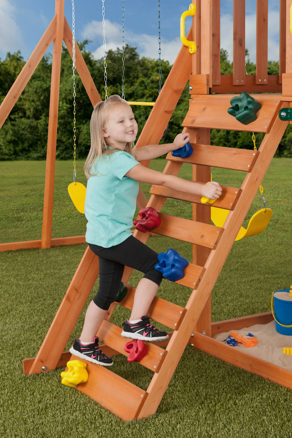 Wooden Swing Playset Q51801