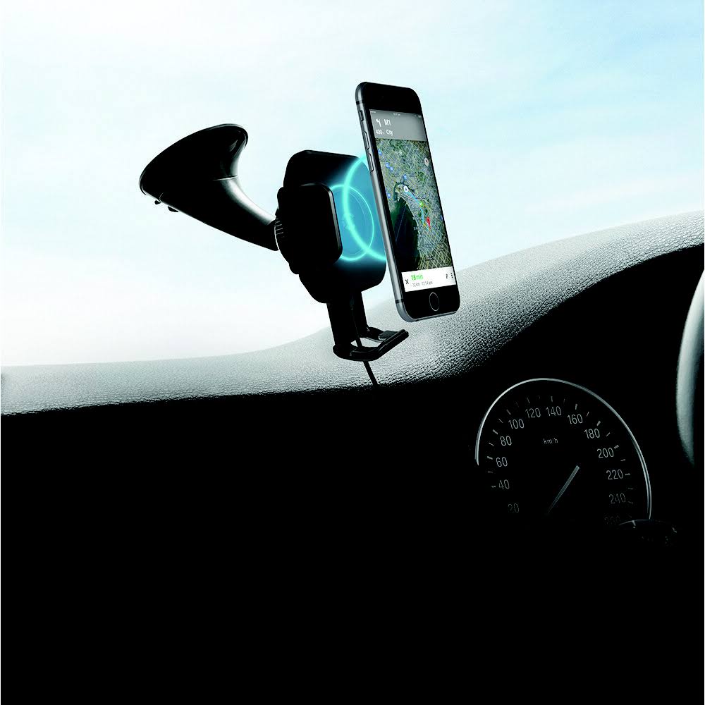 Wireless Smartphone Car Charger with Windshield Mount J8437