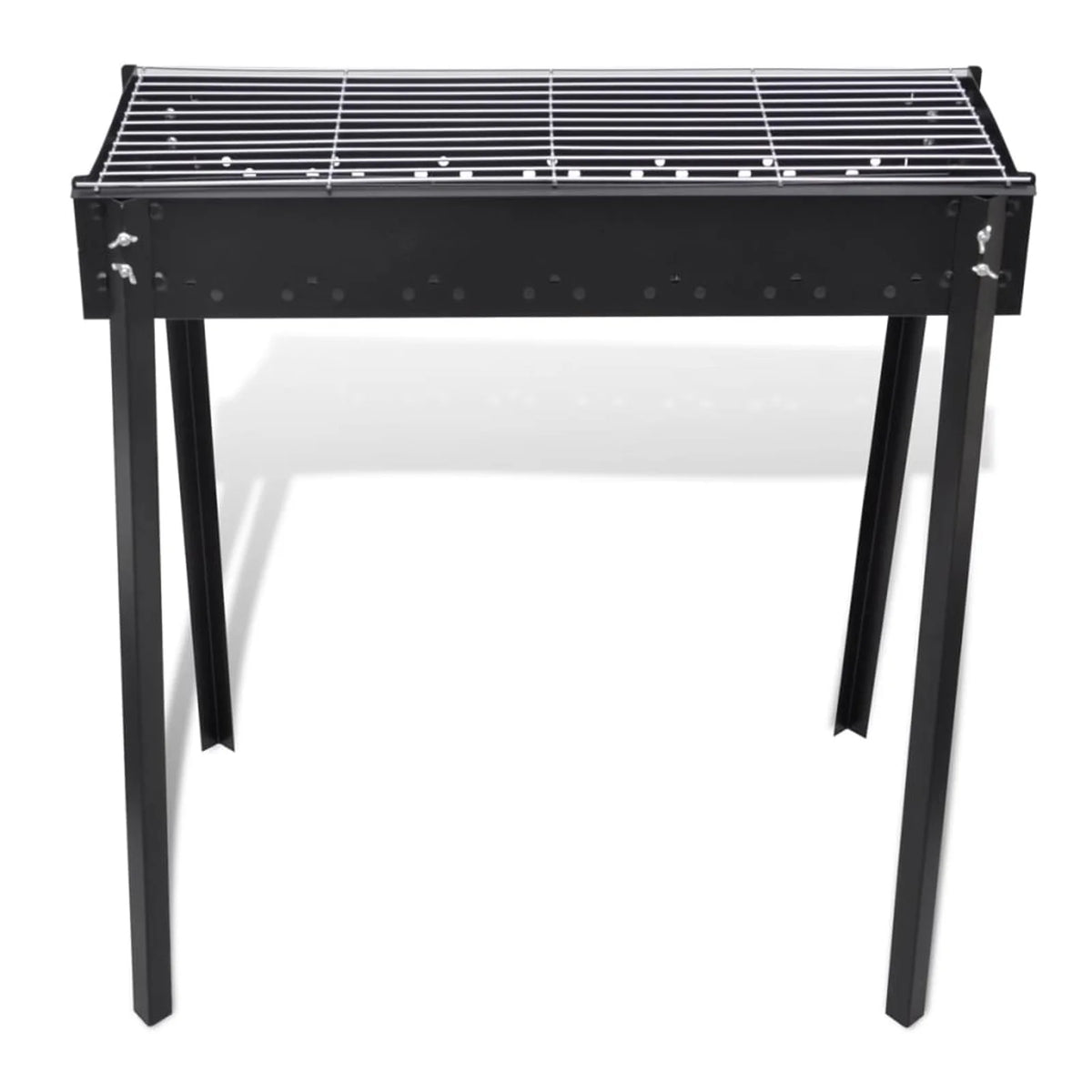 Charcoal BBQ Stand Steel Barbecue Grill Black D214