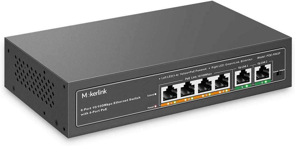 8 Port Gigabit PoE Switch, 120W, Metal Fanless Unmanaged, Pack of 2 C4613