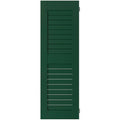 15 in. x 32 in. Exterior Real Wood Louvered Shutters Pair G56966