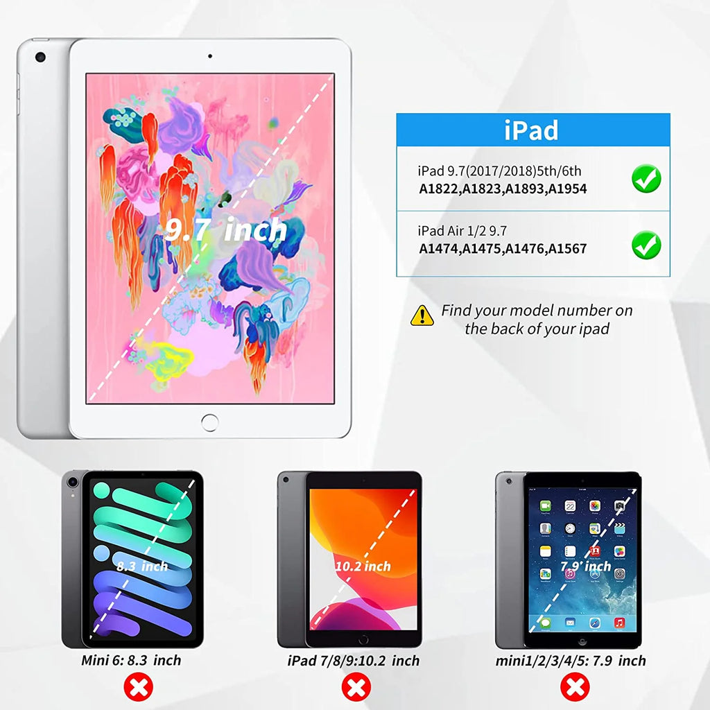 Keyboard Case with Pencil Holder for iPad 9.7 Inch P62660