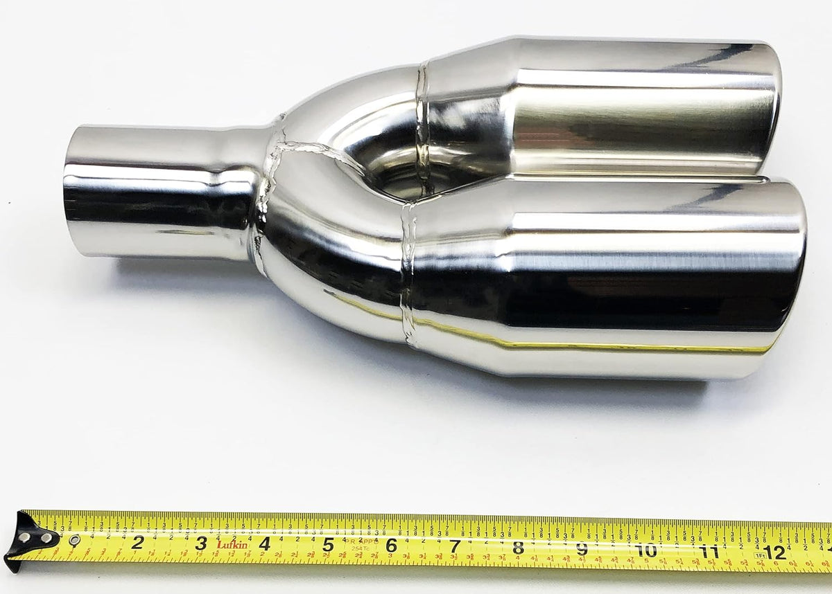 Dual Round Stainless Steel Exhaust Tip Pack of 2 Z874567