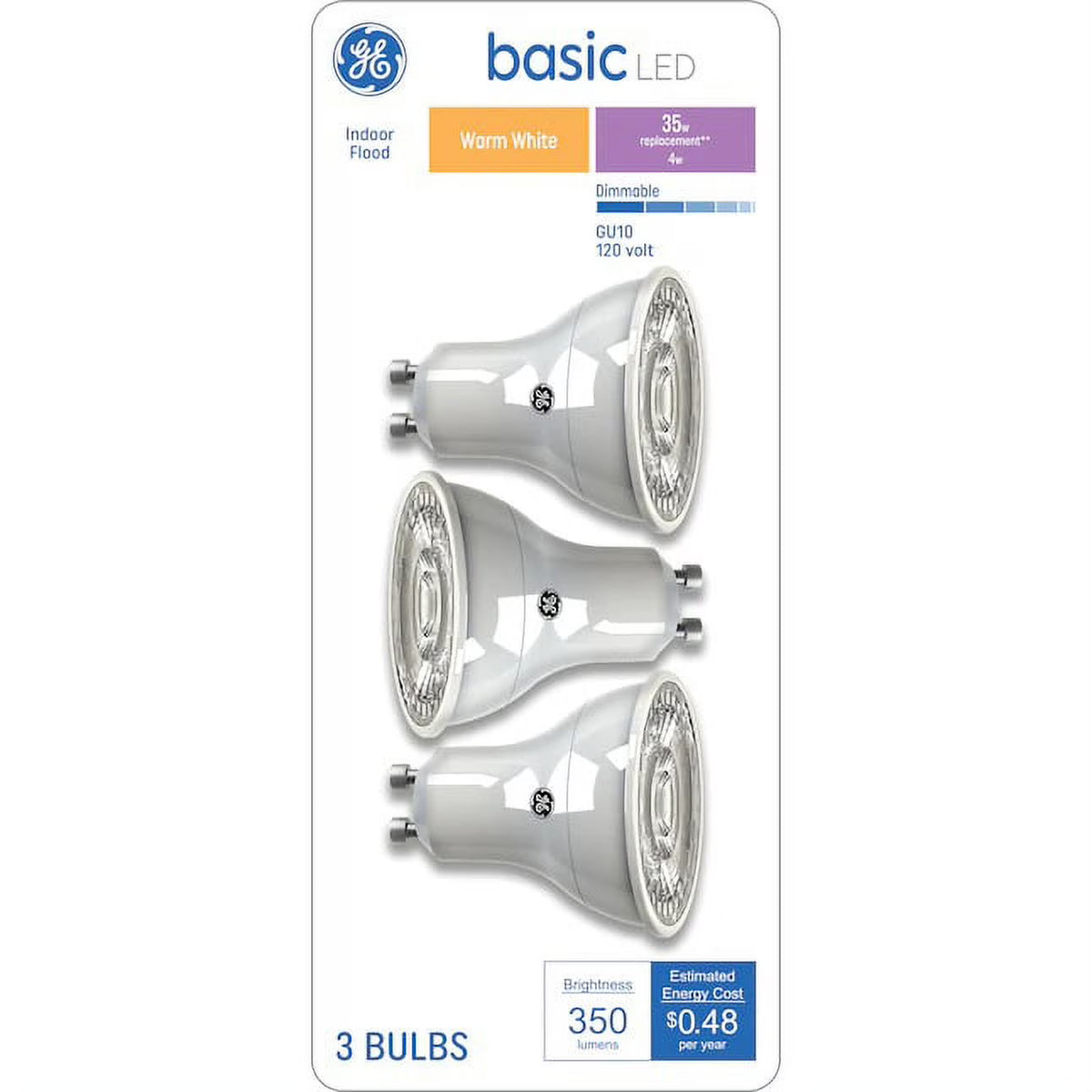 35-Watt EQ LED MR16 Warm White Dimmable Flood Light Bulb 3-Pack U402