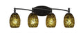 Four Light Bath Bar Dark Granite Finish with Copper Mosaic Glass M348494