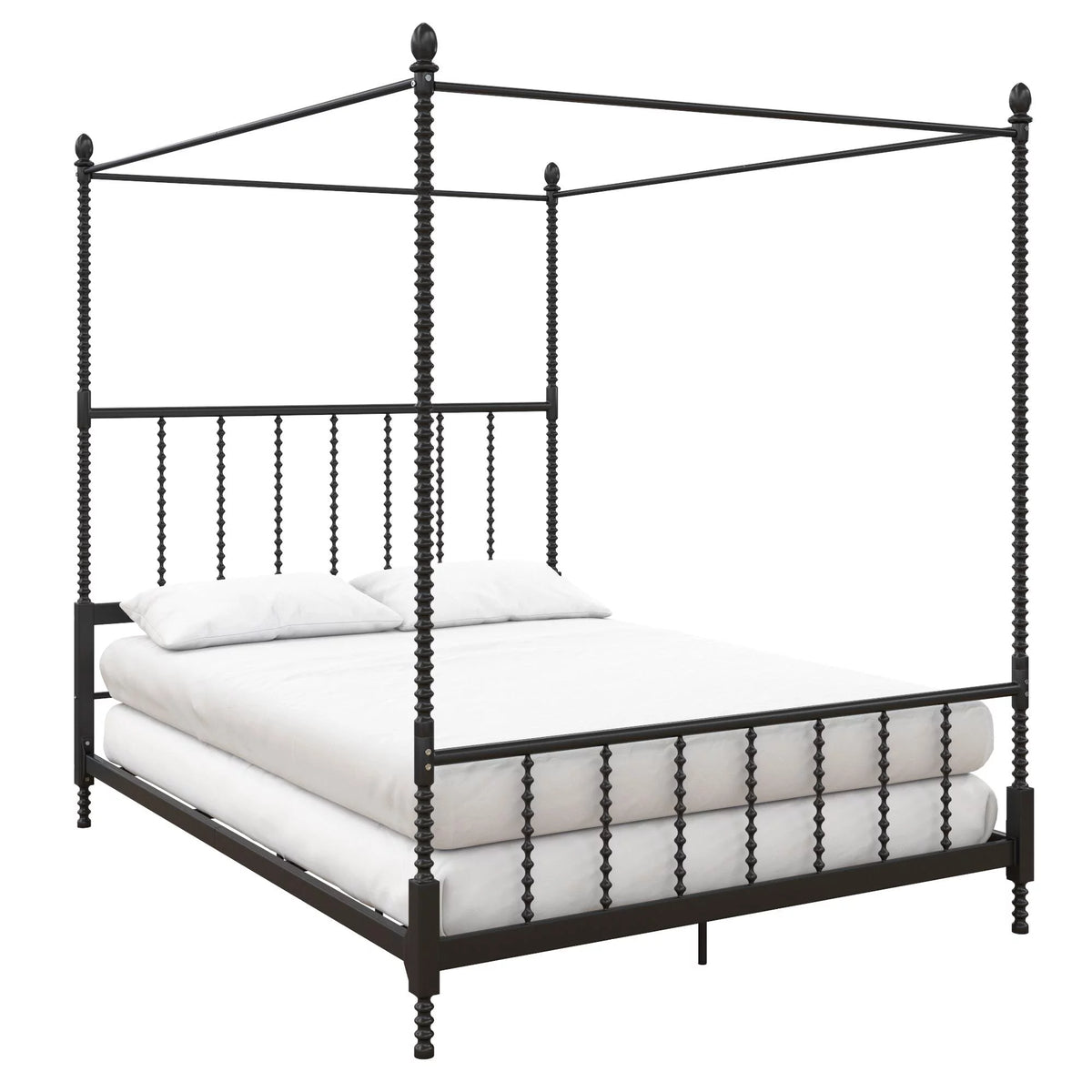 White Queen Canopy Poster Bed Frame Y22567
