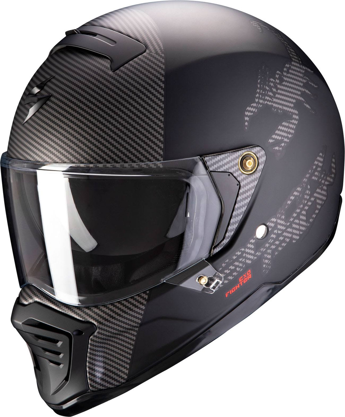 Matt Black Silver Scorpion Helmet W728