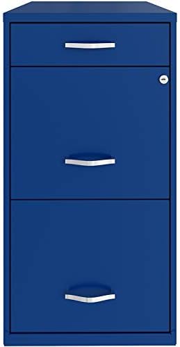 18in Deep 3 Drawer Metal File Cabinet Pearl White L657806