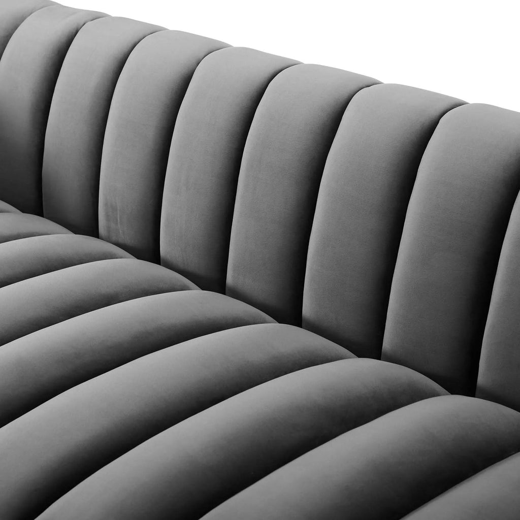 Grey Velvet Sofa X917159