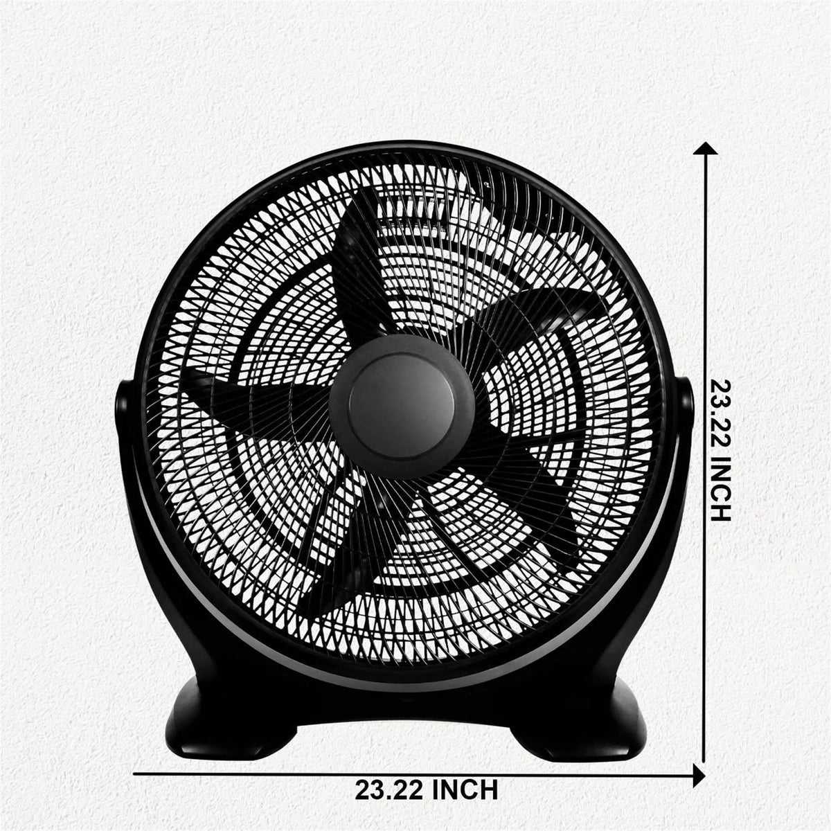 14 Inch 3-Speed Plastic Floor Fan, Black Z745084