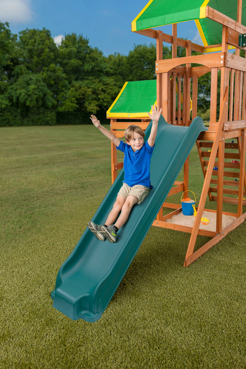 Wooden Swing Playset Q51801