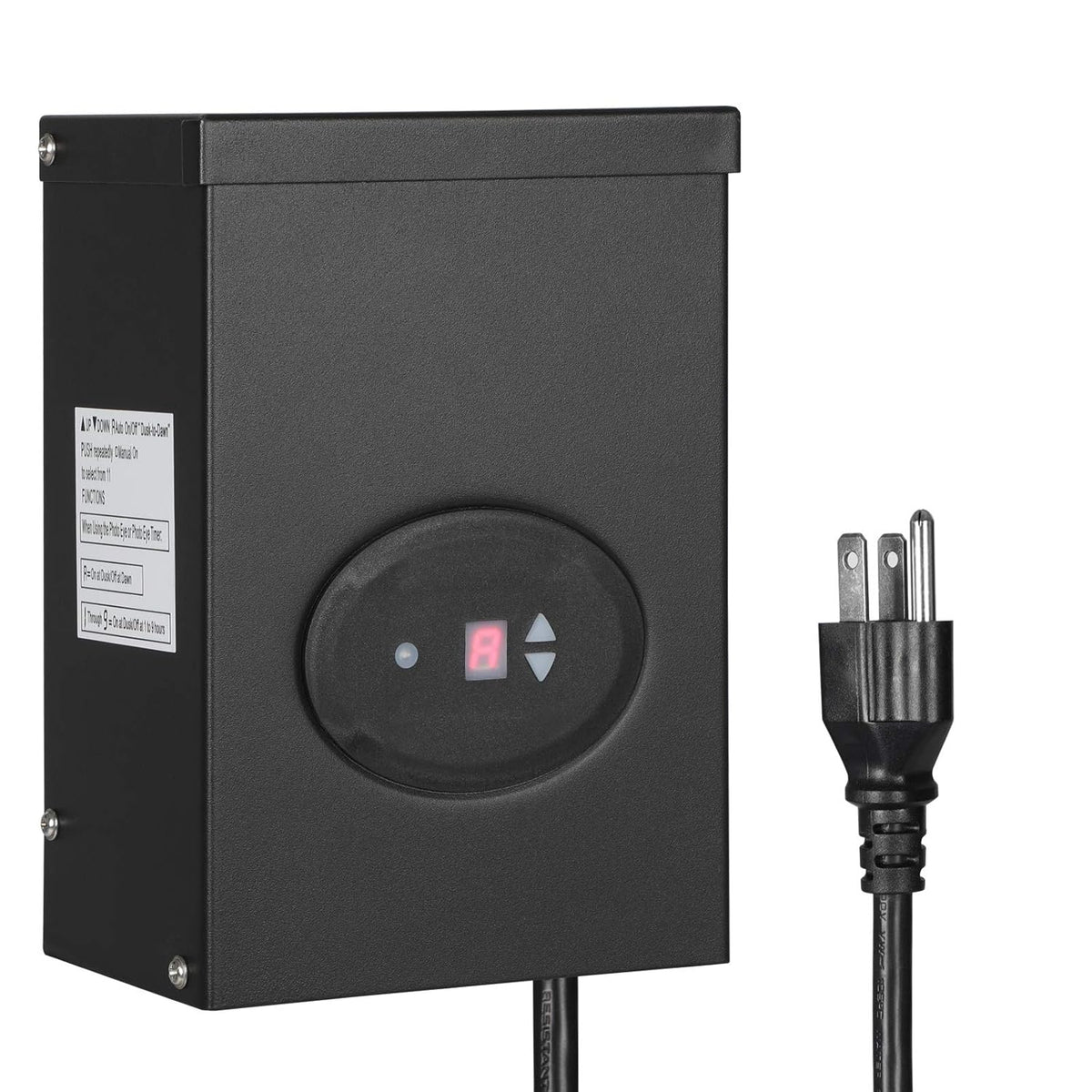 200W Outdoor Low Voltage Transformer with Timer and Photocell Sensor V704