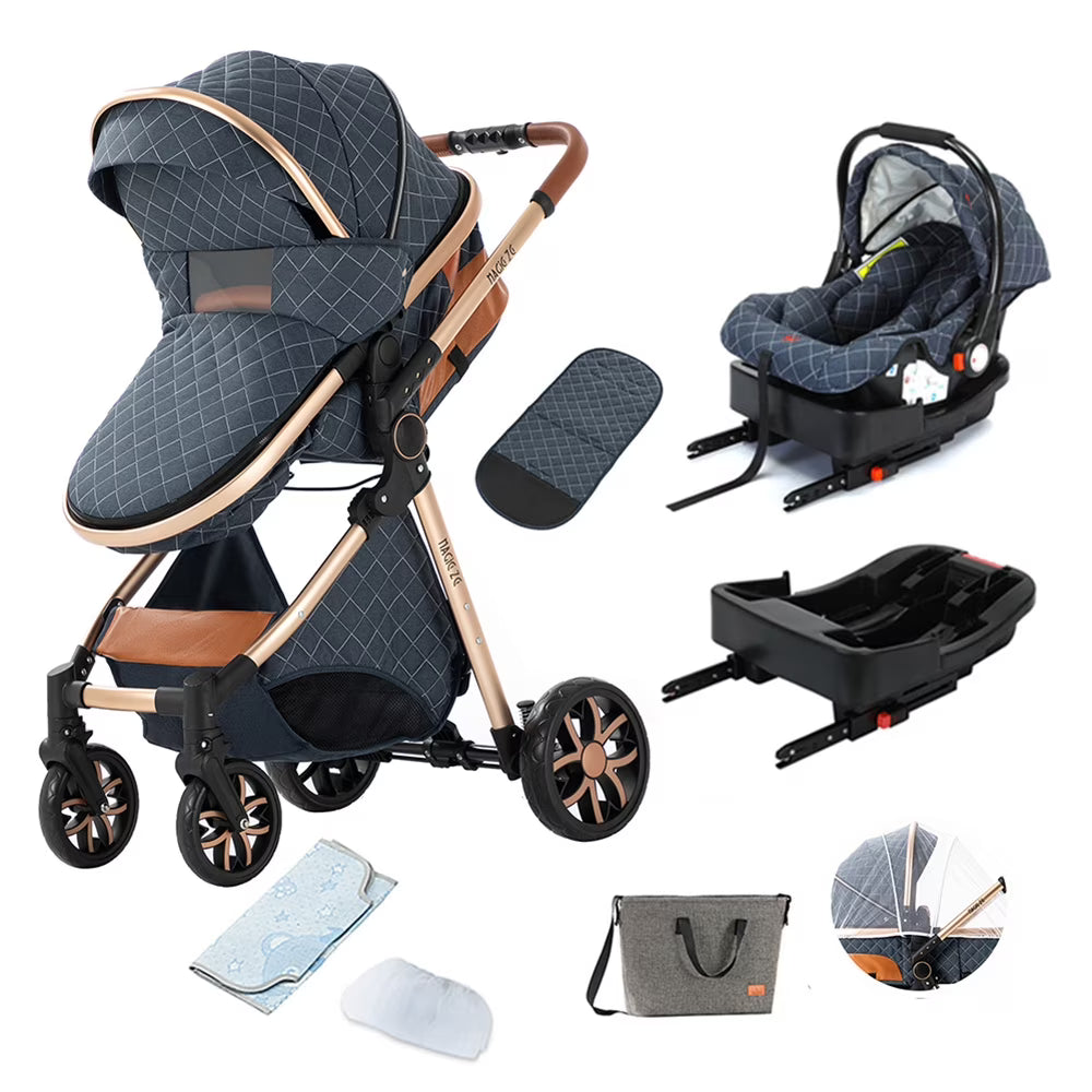 Baby Travel System Stroller with Safety Car Seat and Base Set Q4439