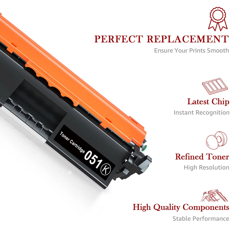 Compatible Toner for Canon 051 Printer, Black, 2-Pack L737