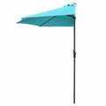 Turquoise Steel Market Patio Umbrella T473428