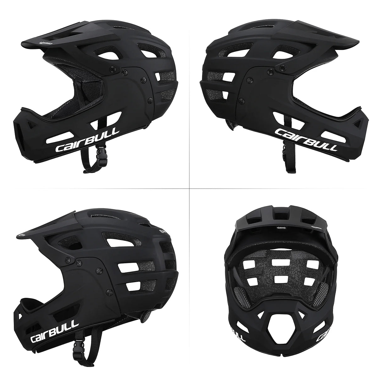 Orange Full Face Bike Helmet with Detachable Chin Guard and Visor C8415