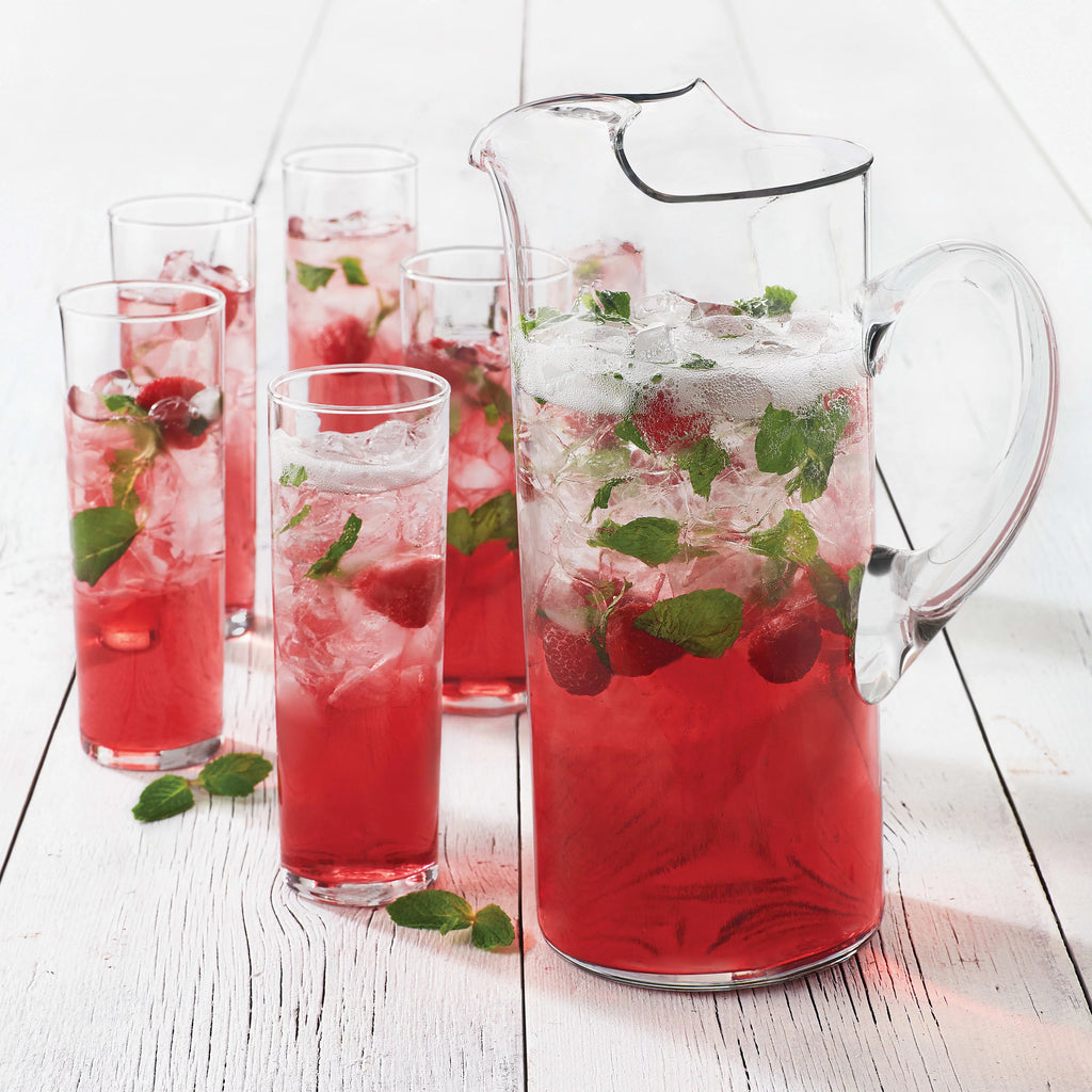 6 Highball Glasses and Pitcher Set O413108