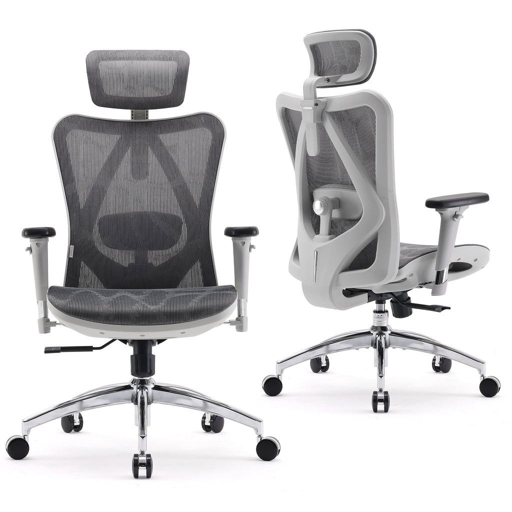 Black Ergonomic Mesh Office Chair with Headrest and Lumbar Support J2465