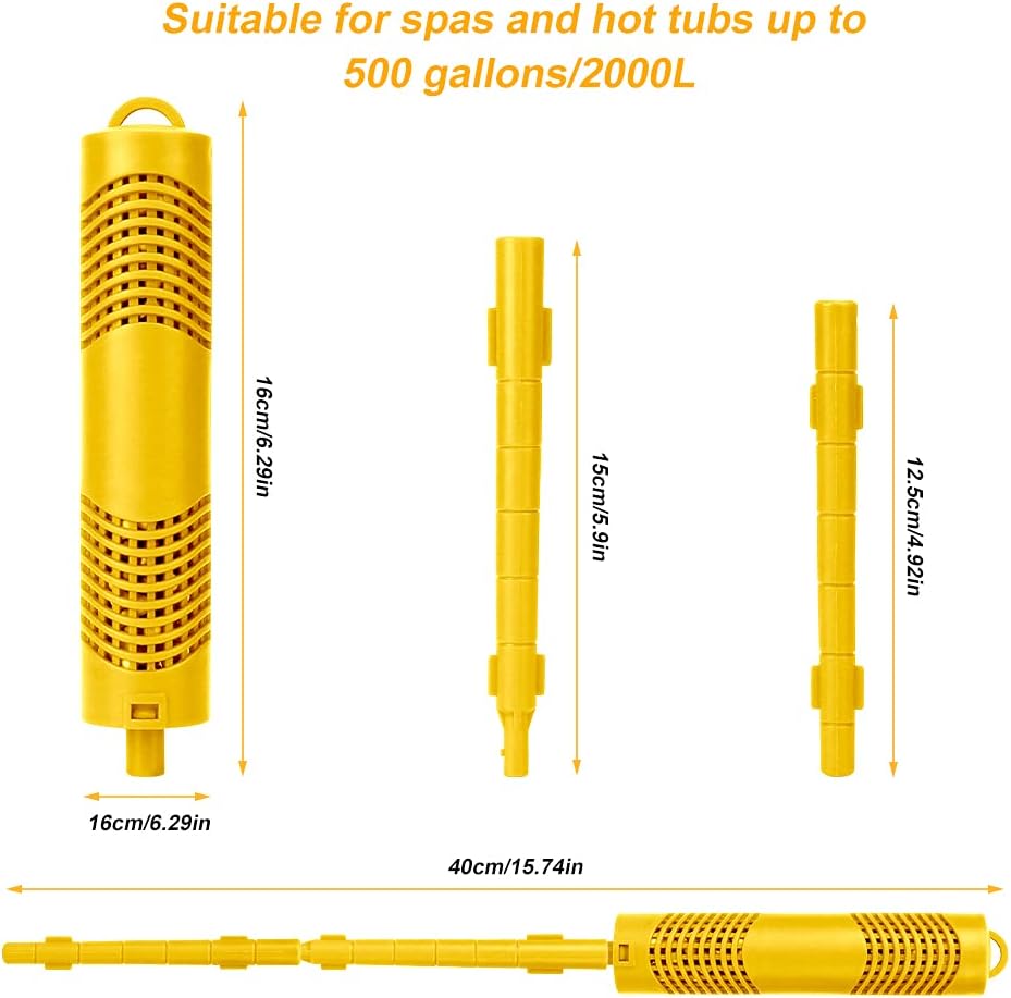 Spa Mineral Stick 4 Pack Hot Tub Filter with 4 Months Lifetime Cartridge Universal (Yellow) Pack of 2 Q254
