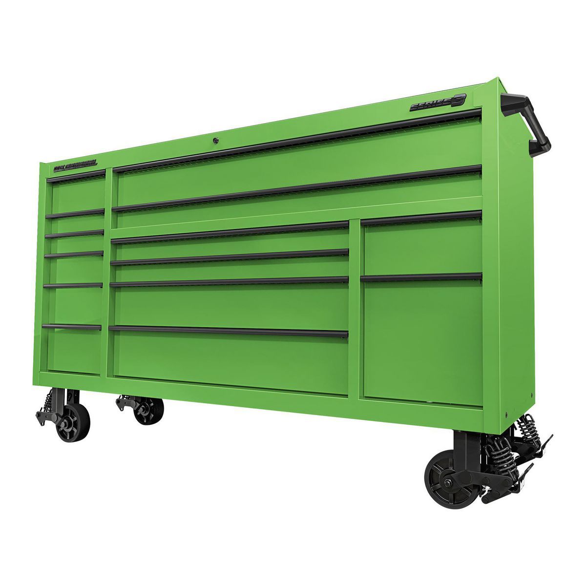 72 in. x 22 in. Slate Gray Triple-Bank Roll Cab R18437