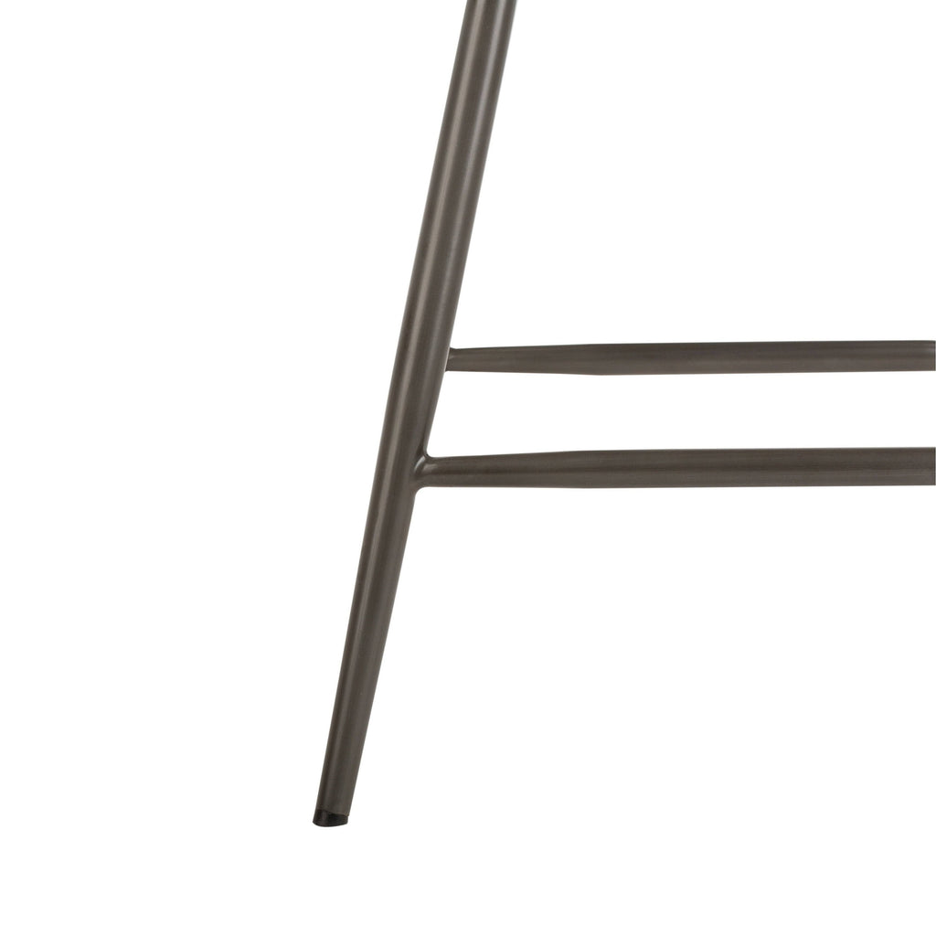 Camel Leather Tufted Swivel Counter Stool Set of 2 D5495