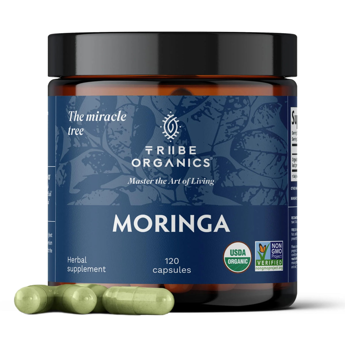 Organic Moringa Oleifera Powder 120 Vegan Capsules U65582