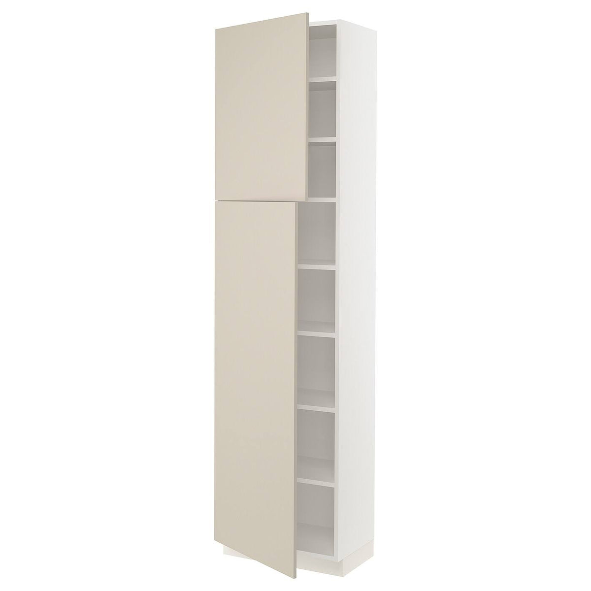 White High Cabinet with Shelves and 2 Doors T91369