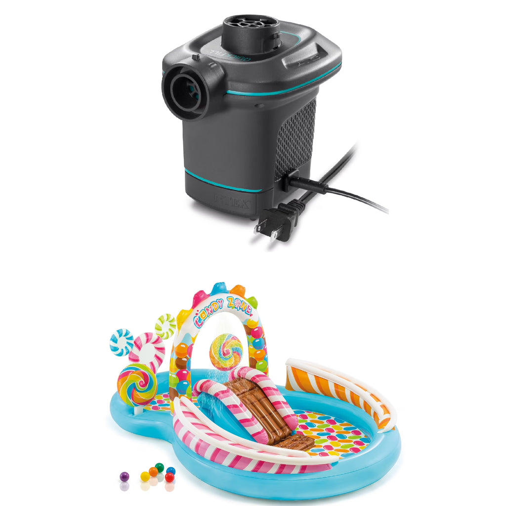 9ft x 51in Kids Inflatable Pool with Electric Air Pump R599670
