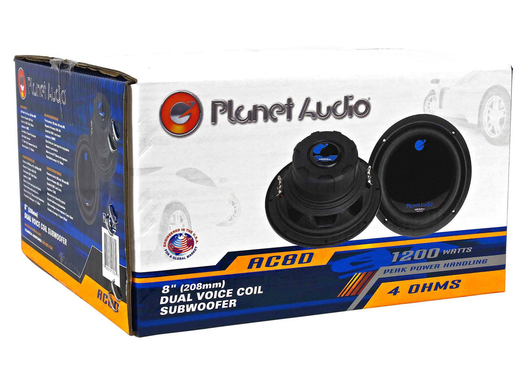 8x22 2400W DVC 4-Ohm Car Subwoofers T263