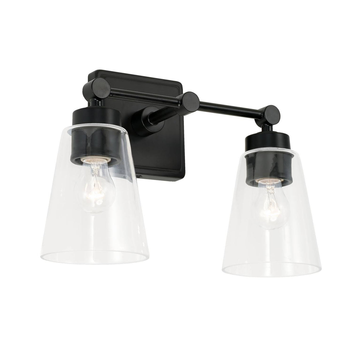 2 Light Vanity Matte Black V202735