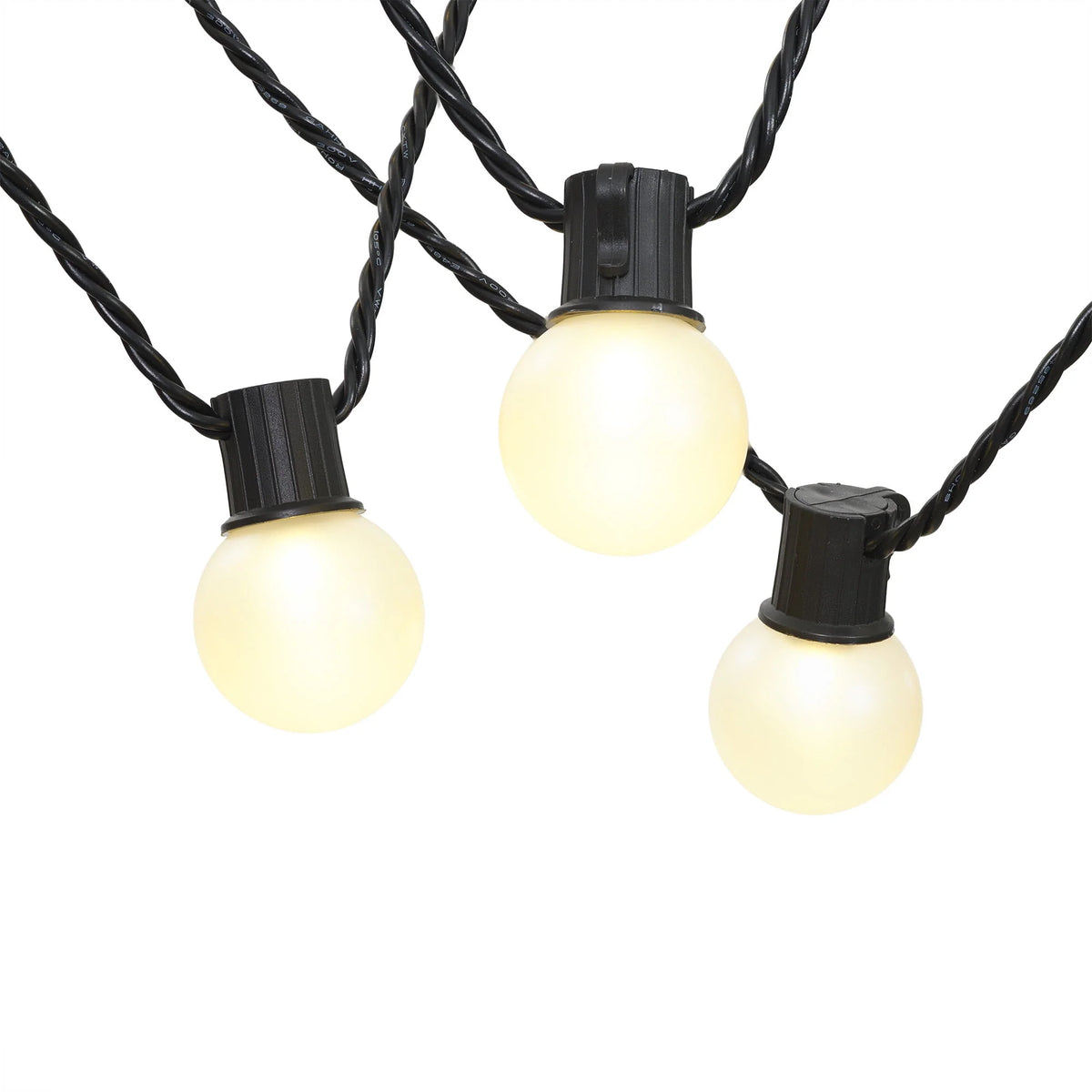 20-Count LED Frosted Globe Outdoor String Lights W266